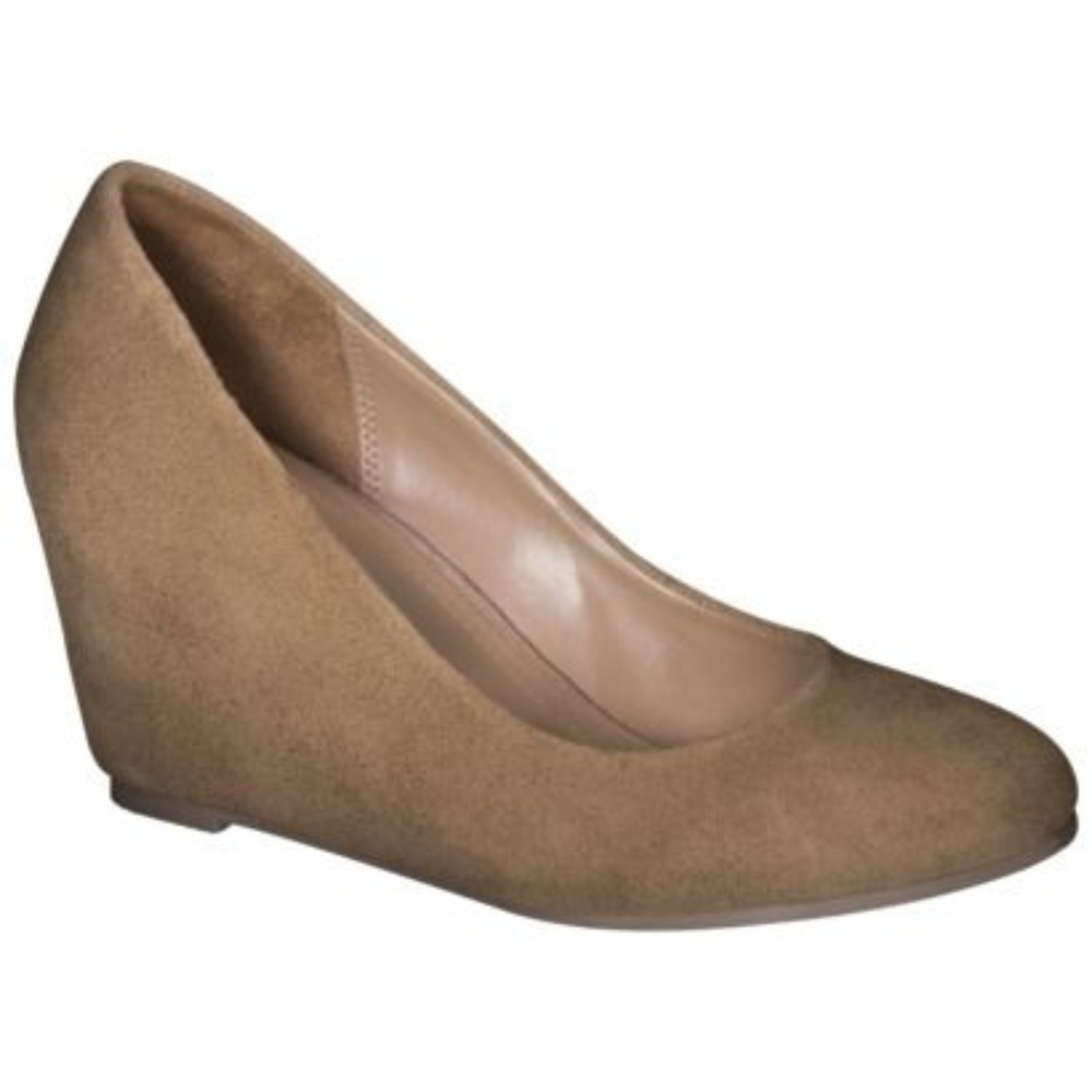 SOLD Suede wedge pumps size 8.5
